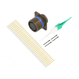 Conector Militar Dimensiune 15 Series III Oliv | Electronic-mag.ro | Componente Electronice