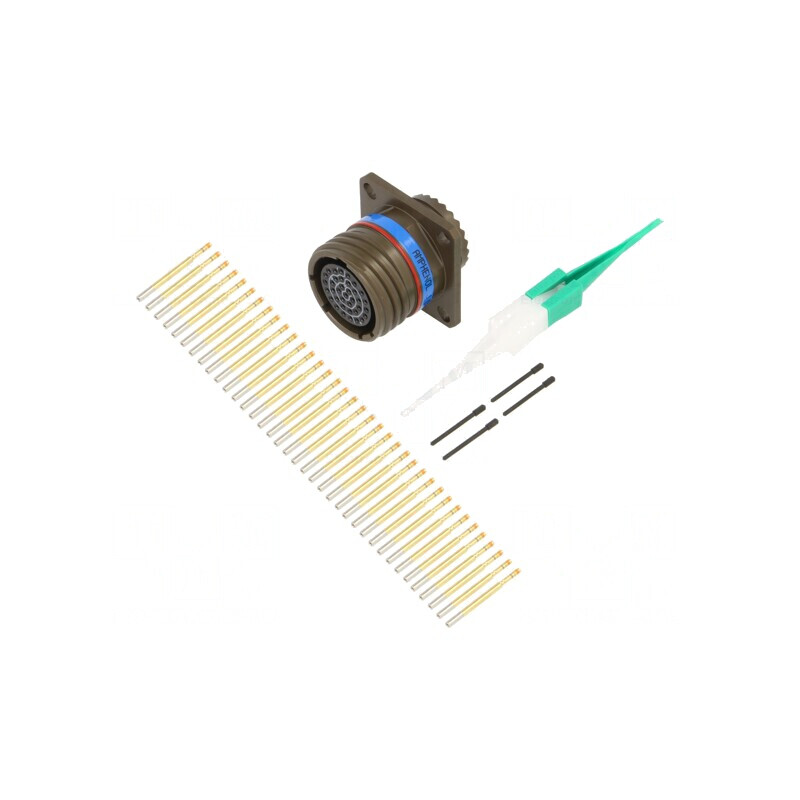 Conector Militar Dimensiune 15 Series III Oliv | Electronic-mag.ro | Componente Electronice