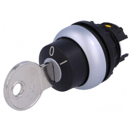 Comutator Rotativ cu Cheie 22mm Negru | Electronic-mag.ro | Componente Electronice