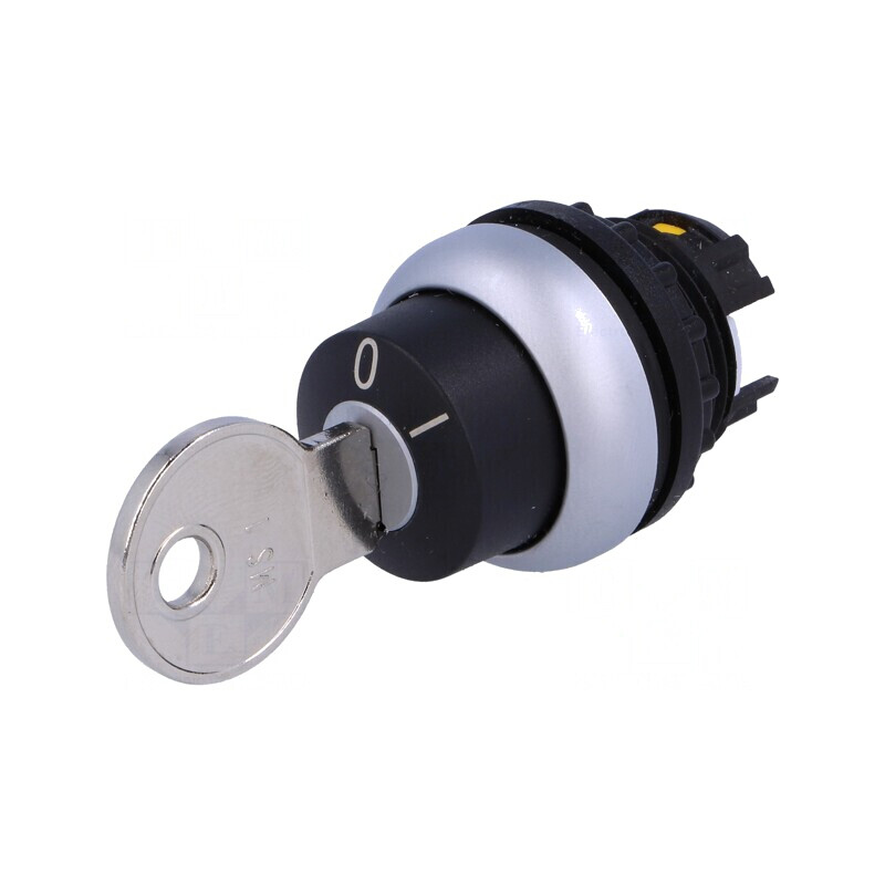 Comutator Rotativ cu Cheie 22mm Negru | Electronic-mag.ro | Componente Electronice
