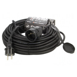 Prelungitor alimentare negru 25m 16A | Electronic-mag.ro | Componente Electronice