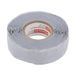 Bandă autoamalgamantă gri 25mm x 9m 500um 180°C Silicon Rubber | Electronic-mag.ro | Componente Electronice