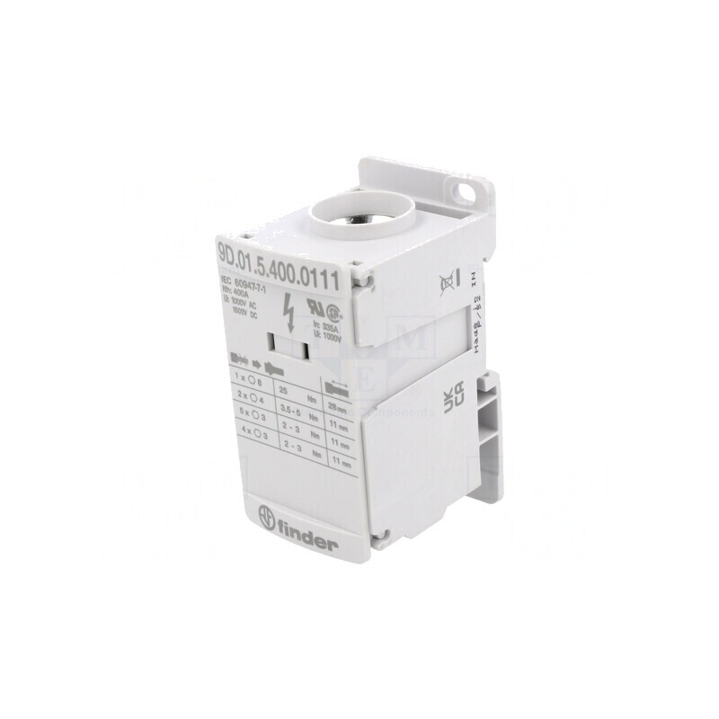 Bloc de Distribuție Gri 12 Borne TS35 | Electronic-mag.ro | Componente Electronice