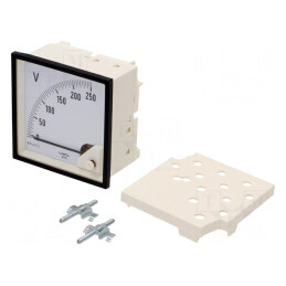 Voltmetru pe panou 0-250V 96x96mm | Electronic-mag.ro | Componente Electronice