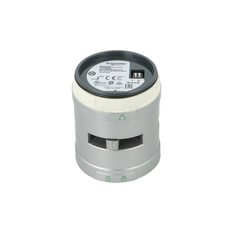 Semnalizator acustic argintiu 24V IP54 Ø60mm | Electronic-mag.ro | Componente Electronice