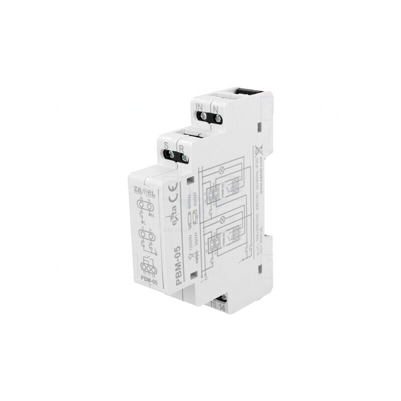 Releu Bistabil de Impulsuri NO 10A IP20 PBM-05 | Electronic-mag.ro | Componente Electronice