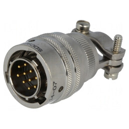 Conector circular pe cablu mufă tată 10 pini aurit | Electronic-mag.ro | Componente Electronice