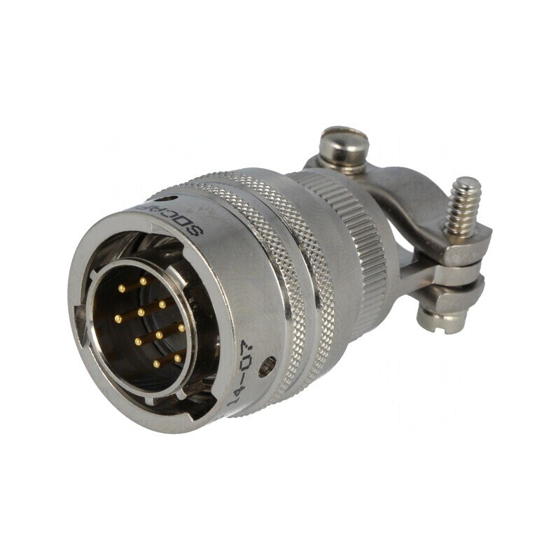 Conector circular pe cablu mufă tată 10 pini aurit | Electronic-mag.ro | Componente Electronice