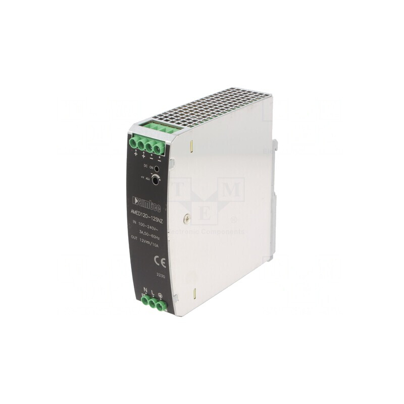 Alimentator Pulsatoriu pentru Şină DIN 120W 12VDC 10A | Electronic-mag.ro | Componente Electronice