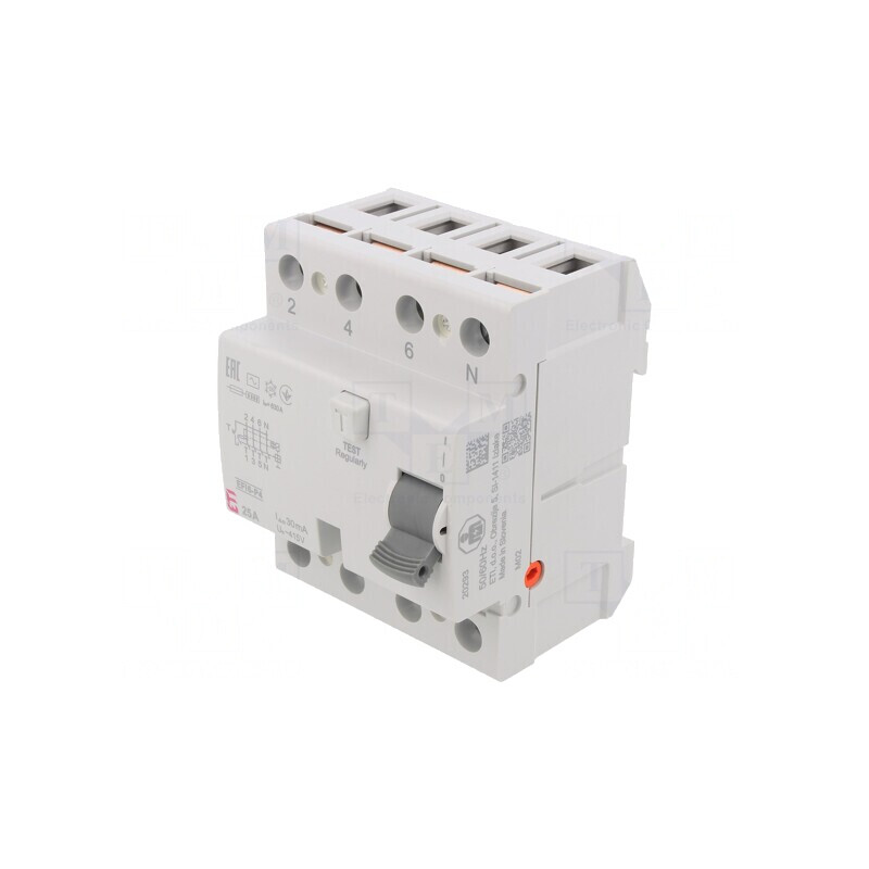 Întrerupător diferențial 25A 30mA 4P 230/400V | Electronic-mag.ro | Componente Electronice