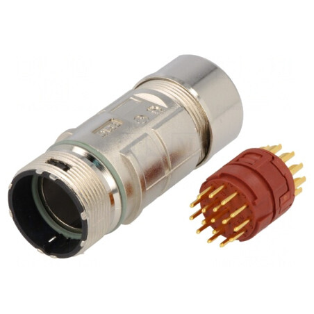 Conector M23 17-PIN Tată Lipire Drept Aurit | Electronic-mag.ro | Componente Electronice