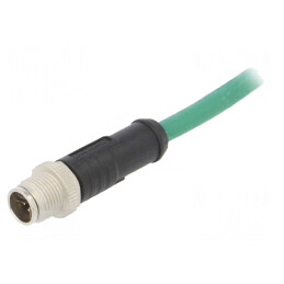 Mufă M12 8 pini tată 5m IP67 50V 500mA dreaptă | Electronic-mag.ro | Componente Electronice