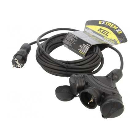 Prelungitor 3 Prize Negru 10m 16A | Electronic-mag.ro | Componente Electronice