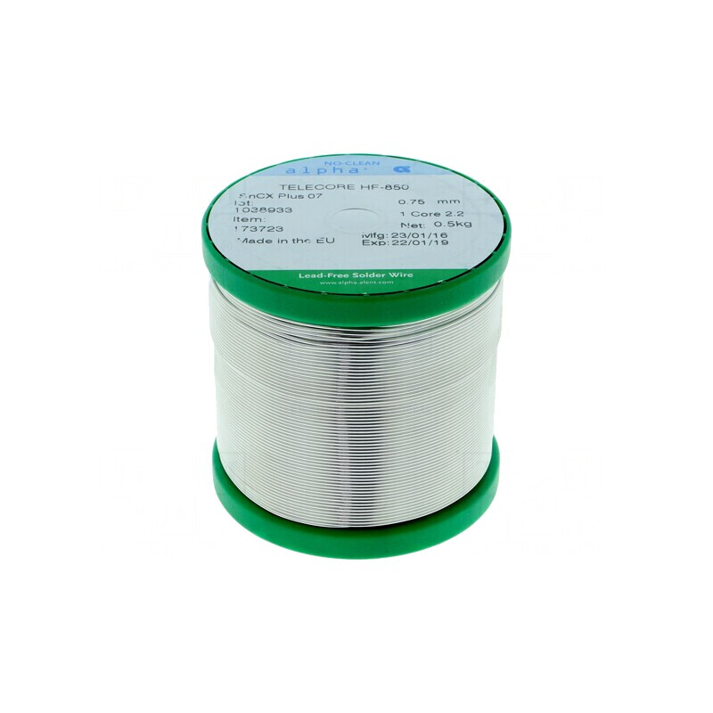Sârmă de Lipit fără Plumb 0,75mm 0,5kg TELECORE HF-850 | Electronic-mag.ro | Componente Electronice Sârmă de Lipit fără Plumb 0,75mm 0,5kg TELECORE HF-850 | Electronic-mag.ro | Componente Electronice