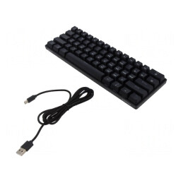 Tastatură USB-C Neagră US Layout 1.8m | Electronic-mag.ro | Componente Electronice