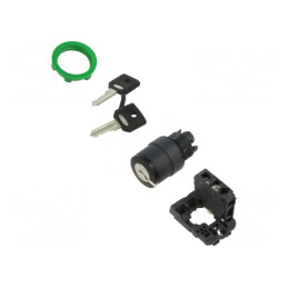 Comutator rotativ cu cheie 22mm 1 NO negru XB5AG61 | Electronic-mag.ro | Componente Electronice
