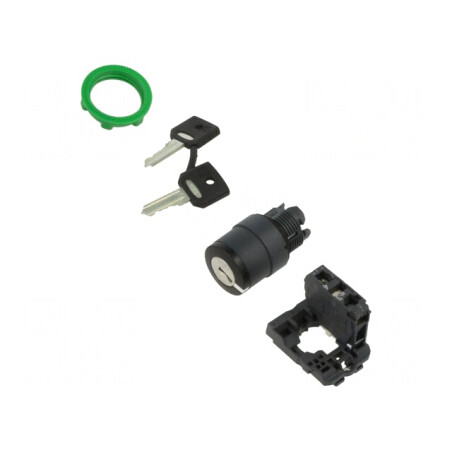 Comutator rotativ cu cheie 22mm 1 NO negru XB5AG61 | Electronic-mag.ro | Componente Electronice