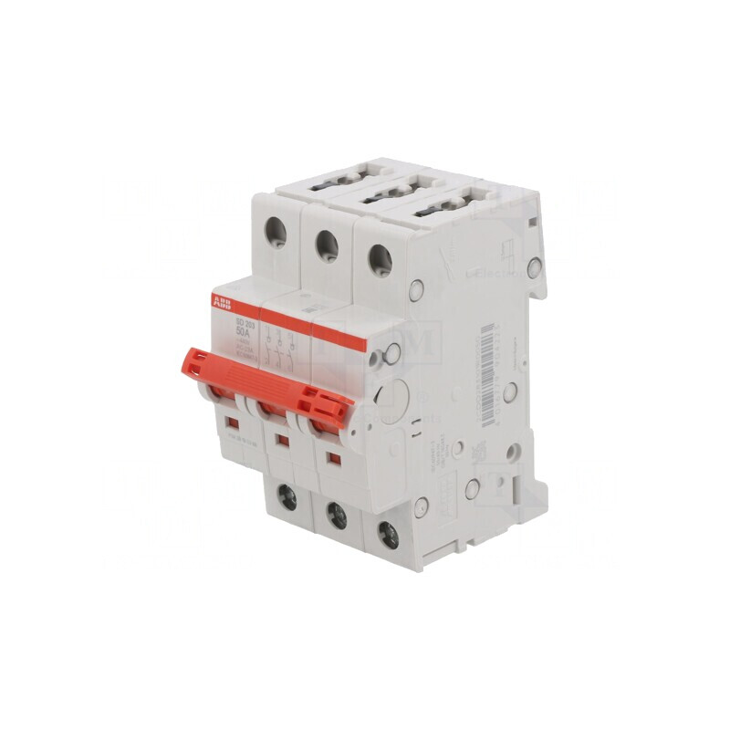 Separator-Întrerupător 3 Poli pentru Șină DIN 50A 400VAC | Electronic-mag.ro | Componente Electronice