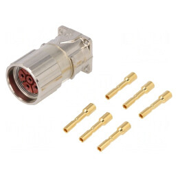 Conector M23 6 Pin Mamă Crimpat Drept IP68 | Electronic-mag.ro | Componente Electronice