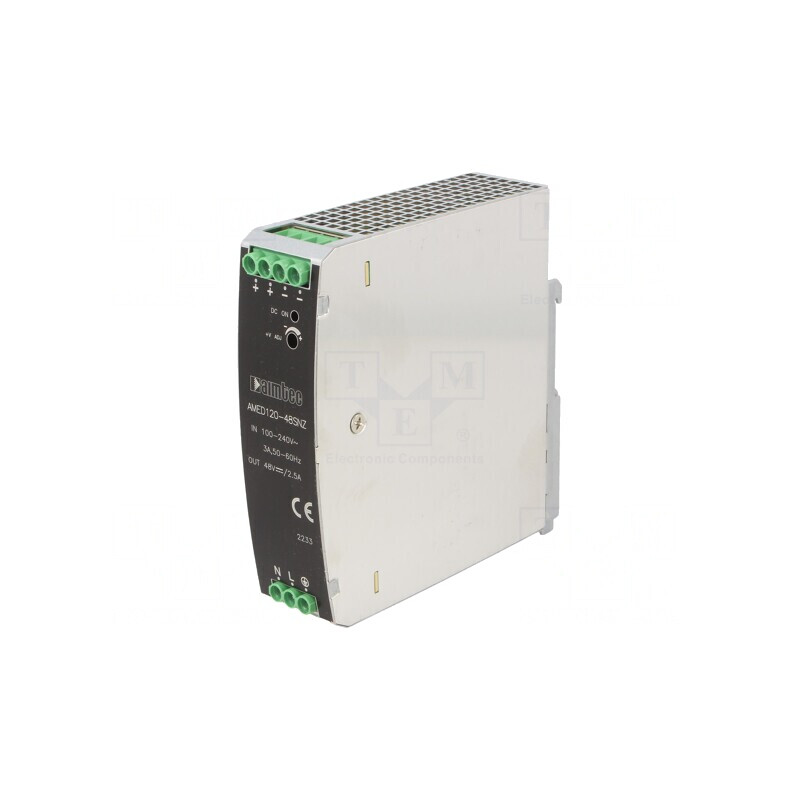 Alimentator pulsatoriu DIN 120W 48VDC 2.5A | Electronic-mag.ro | Componente Electronice Alimentator pulsatoriu DIN 120W 48VDC 2.5A | Electronic-mag.ro | Componente Electronice