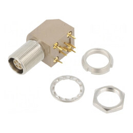 Conector Circular 0B Soclu Mamă 5 PIN THT 90° | Electronic-mag.ro | Componente Electronice