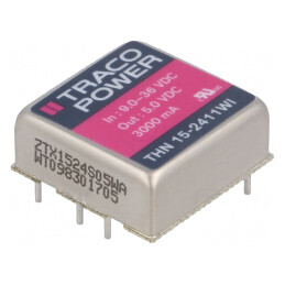 Convertor DC/DC 15W 9-36V la 5V 3000mA THN 15-2411WI | Electronic-mag.ro | Componente Electronice
