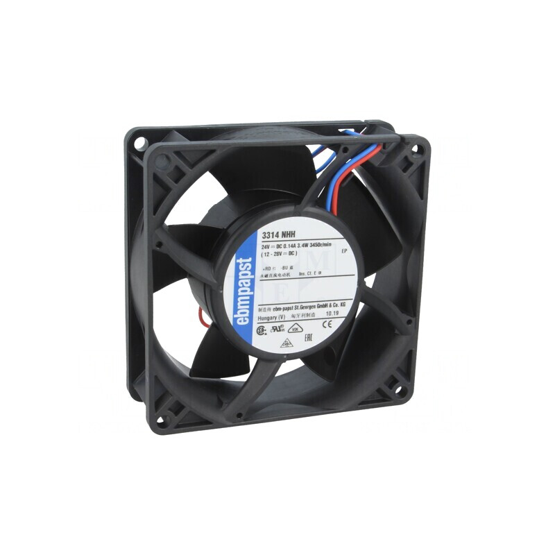 Ventilator Axial DC 24V 92x92x32mm 107m3/h 42dBA cu Rulmenți | Electronic-mag.ro | Componente Electronice