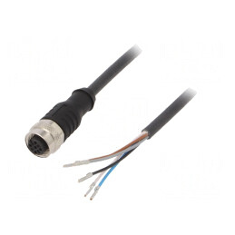 Cablu 5pin M12 10M Negru | Electronic-mag.ro | Componente Electronice