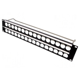 Adaptor de montare | patch panel | RACK | înşurubare | 19x24mm | 19" | CP30155