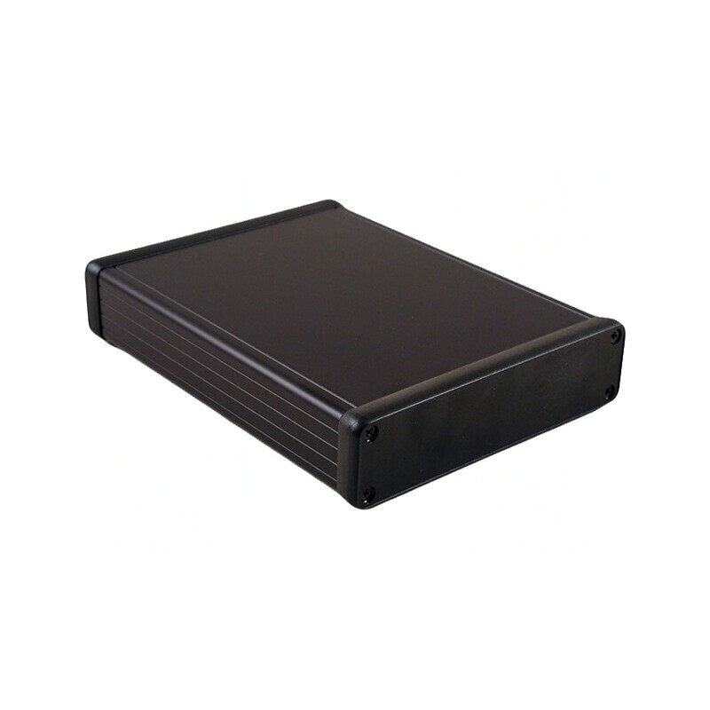 Carcasă aluminiu neagră 191x220x66mm | Electronic-mag.ro | Componente Electronice