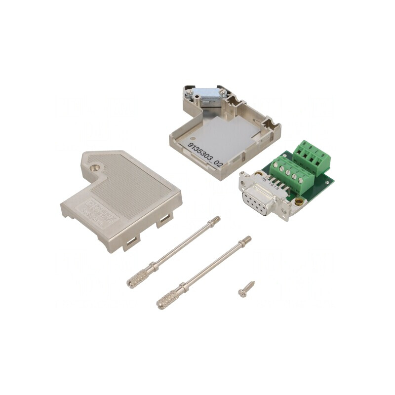 D-Sub PIN: 9 mufă mamă în unghi 55° terminal cu şurub 50V, SUBCON 9/F-SH 2761499 | Electronic-mag.ro | Componente Electronice