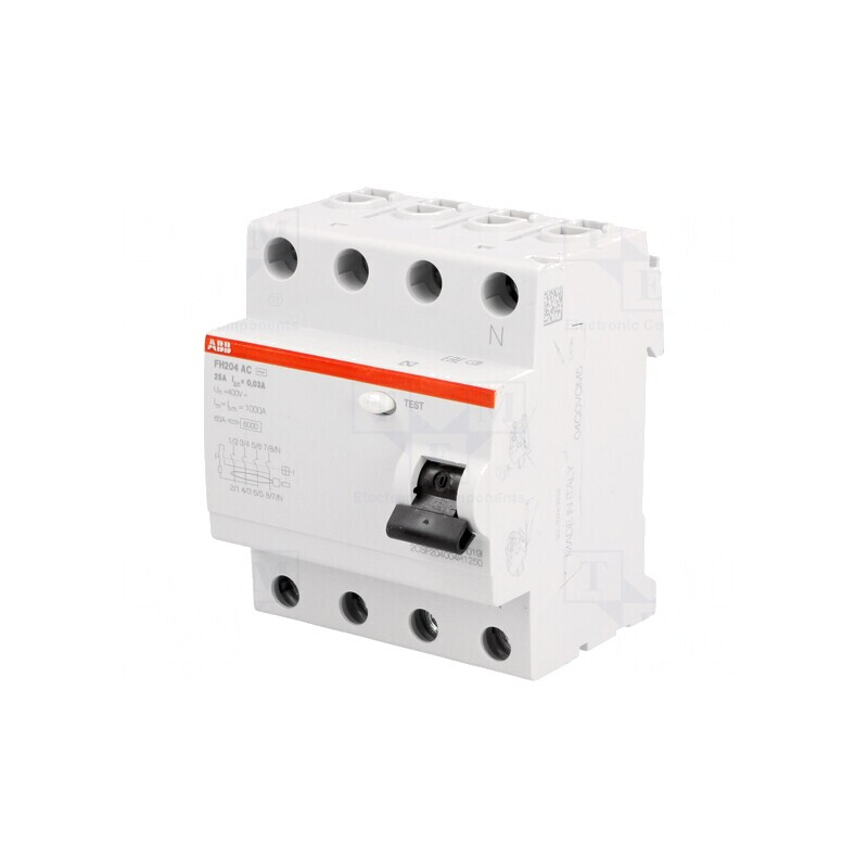 Întrerupător diferenţial 25A 30mA 4P IP20 | Electronic-mag.ro | Componente Electronice