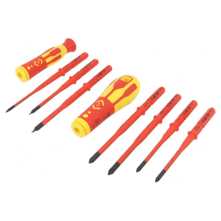 Kit Șurubelnițe Izolate 1kVAC 9 Bucăți Etui | Electronic-mag.ro | Componente Electronice