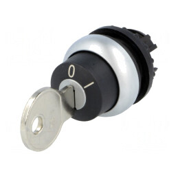 Comutator Rotativ cu Cheie 22mm 2 Poziții Negru M22-WRS | Electronic-mag.ro | Componente Electronice