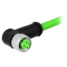 Mufă M12 mamă 4 pini Ethernet 7.5m PVC | Electronic-mag.ro | Componente Electronice