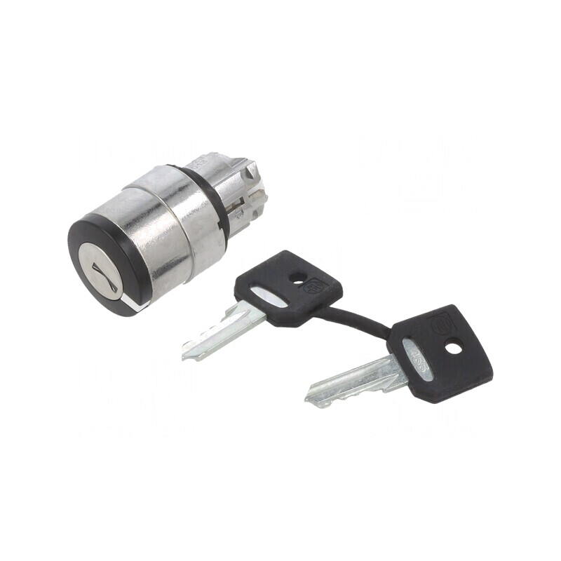 Comutator Rotativ cu Cheie 22mm Negru ZB4BG6 | Electronic-mag.ro | Componente Electronice