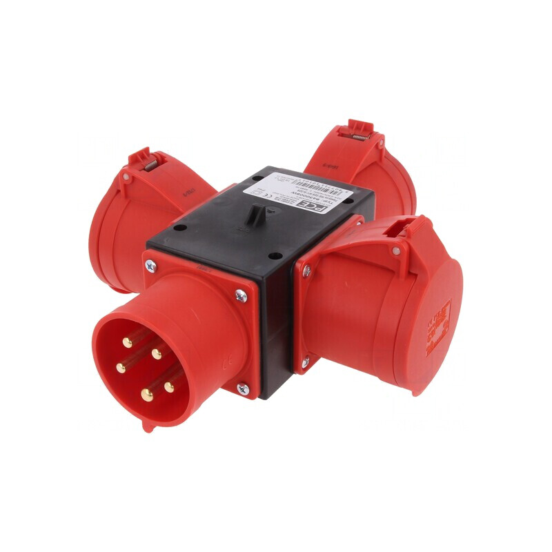 Conector Alimentare AC Trifazat Splitter 32A 400VAC IP44 | Electronic-mag.ro | Componente Electronice