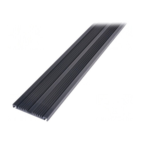 Radiator extrudat cu aripioare negru 1000mm | Electronic-mag.ro | Componente Electronice