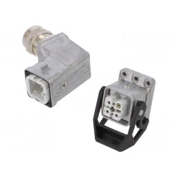 Conector HDC Tată Mamă 230V 10A 4 PIN 3 PE | Electronic-mag.ro | Componente Electronice