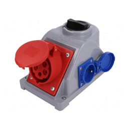 Conector alimentare AC trifazat 16A 400VAC IP44 | Electronic-mag.ro | Componente Electronice