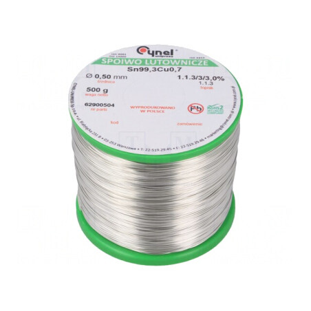 Sârmă de lipit fără plumb 500g 500um bobină | Electronic-mag.ro | Componente Electronice