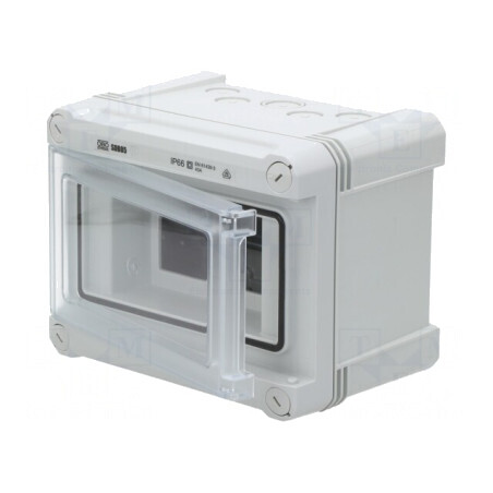 Carcasă pentru aparatură modulară IP66 perete gri deschis SDB 05L PC | Electronic-mag.ro | Componente Electronice
