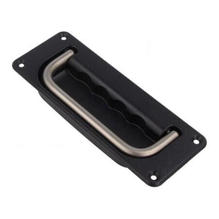 Suport oțel inoxidabil negru 65x170x14,5mm | Electronic-mag.ro | Componente Electronice