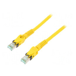 Patch cord | S/FTP | 6a | litat | Cu | PUR | galben | 5m | 27AWG | Fire: 8 | 09488485745050