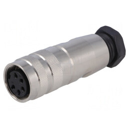 Conector M16 Mufă Mamă 5 PIN 6A 250V Drept pentru Lipire pe Cablu | Electronic-mag.ro | Componente Electronice