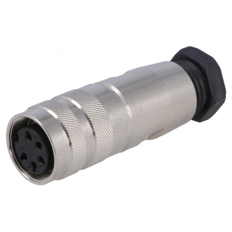 Conector M16 Mufă Mamă 5 PIN 6A 250V Drept pentru Lipire pe Cablu | Electronic-mag.ro | Componente Electronice
