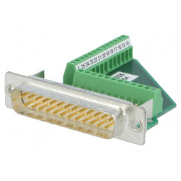 Mufă D-Sub 25 pini pe cablu cu șuruburi | Electronic-mag.ro | Componente Electronice