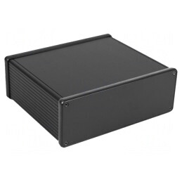 Carcasă Aluminiu Neagră cu Panou 160x191x66mm | Electronic-mag.ro | Componente Electronice