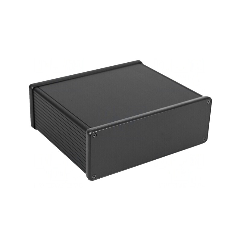 Carcasă Aluminiu Neagră cu Panou 160x191x66mm | Electronic-mag.ro | Componente Electronice