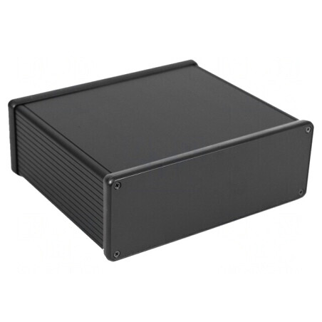 Carcasă Aluminiu Neagră cu Panou 160x191x66mm | Electronic-mag.ro | Componente Electronice